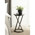 thumbnail image 3 of Kate and Laurel Aja Modern Metal Round Side Table, 15 x 15 x 23, Gray Gunmetal, Decorative Geometric End Table with Unique Slanted Legs for Use as Bedroom Nightstand or Living Room Indoor Plant Stand, 3 of 10