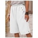 thumbnail image 1 of Pantalones cortos, pantalones casuales de color sólido para mujer, pantalones de pierna recta, decoración del hogar, 1 of 5