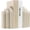 Beige, variant on Heavy Duty Book Ends for Shelves, Decorative Bookends for Heavy Books Set of 2, 6.6 LBS Modern Book Stopper for Home Decor, Bookshelf, Aesthetic Bookend with Layered Arch Design, Black