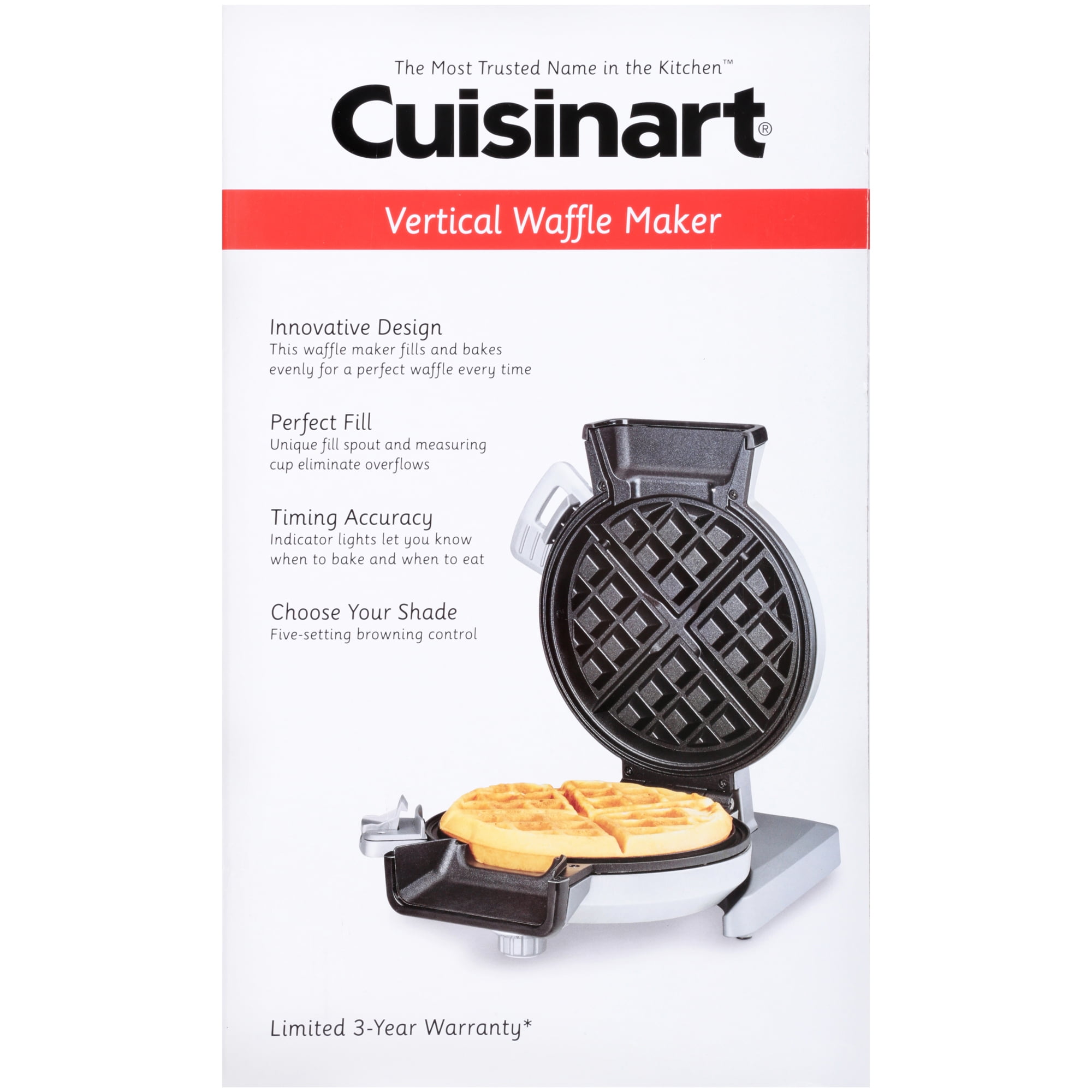cuisinart stand up waffle maker directions