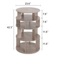 thumbnail image 6 of 5 Tier Rotating Shoe Rack Tower, 16 Pair Shoe Organizer for Closet, Gray, 43.6" x 23.6" x 23.6", 6 of 7