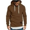 thumbnail image 7 of 2 Pack Mens Athletic Workout Hoodies & Sweatshirts with Front Pocket Pullover Fleece Lined Hoodie Long Sleeve Casual Solid Color Thermal Sweatshirt Shirts, 7 of 7