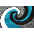 thumbnail image 5 of Planet Rugs Premium 3D Thick Abstract Indoor Area Rug 327 Turquoise Blue 5'3''x7'6'', 5 of 10