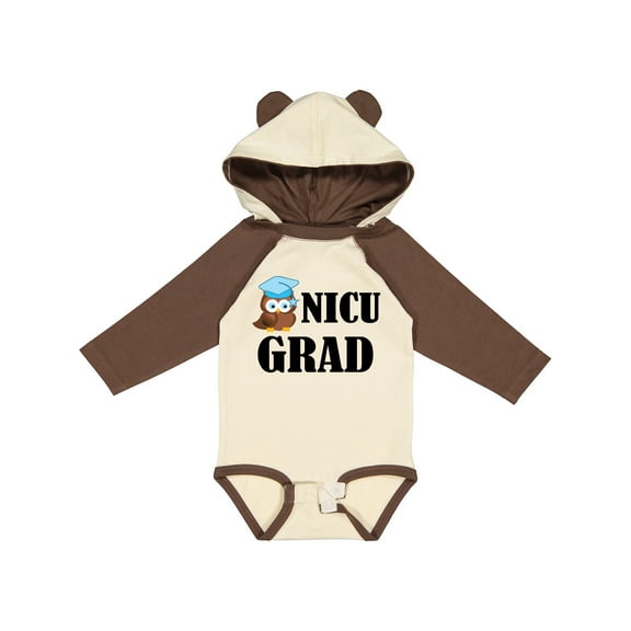 Inktastic Nicu Grad Baby Boy Owl Boys Long Sleeve Baby Bodysuit
