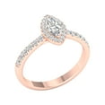 thumbnail image 2 of Imperial 3/4 Ct TDW Marquise Diamond Halo Engagement Ring in 10K Rose Gold (H-I, I2), 2 of 4