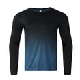 thumbnail image 4 of Afdoent Mens Long Sleeve T-Shirt Men Gradient Crew Neck T Shirts Casual Breathable Loose Sports T Shirt Work Travel, 4 of 5