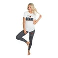 thumbnail image 2 of Women's Concepts Sport White/Charcoal Chicago Bears Sonata Short Sleeve Top & Leggings Set, 2 of 6