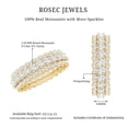 thumbnail image 6 of Rosec Jewels Wedding Band Ring for Women - Certified Moissanite Eternity Band Ring (D-VS1 Grade), 10K Yellow Gold, US 9.50, 6 of 7