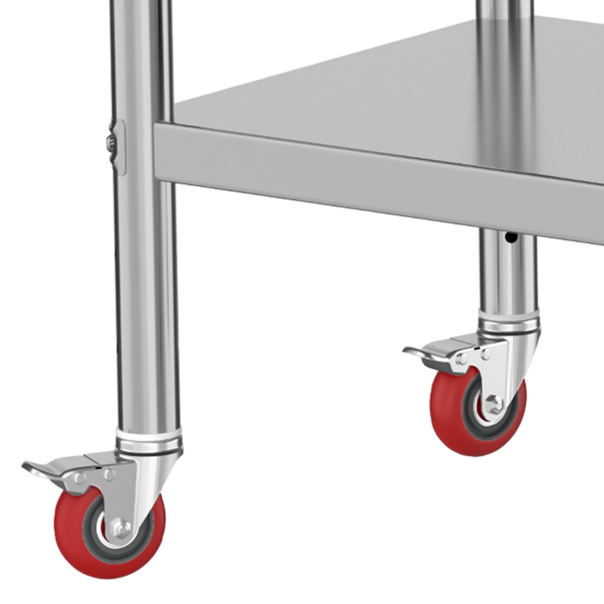 Uforic 30" x 24" Stainless Steel Work Table with Wheels for Home, Kitchen, Restaurant, Garage, Warehouse, and Outdoor Use