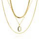 thumbnail image 1 of Juego de 3 Collares con Colgante de Media Luna de Dos Tonos JeenMata en Oro Amarillo, 1 of 6