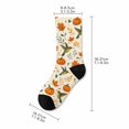 thumbnail image 3 of Thanksgiving Crew Socks For Men Women Mid Calf Casual Athletic Socks With Pumpkin Floral Print Soft Everyday Socks Fall Autumn Holiday Novelty Funny Cute Gift Cozy Comfortable Breathable Cotton Blend, 3 of 5