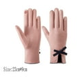 thumbnail image 2 of Women's Gloves Mittens Womens Warm Gloves Outdoor Riding Driving Cute Bow Plus Fleece Touched Screen Nonslip Gloves Unisex, Women's Accessories Gloves Mittens, 2 of 4