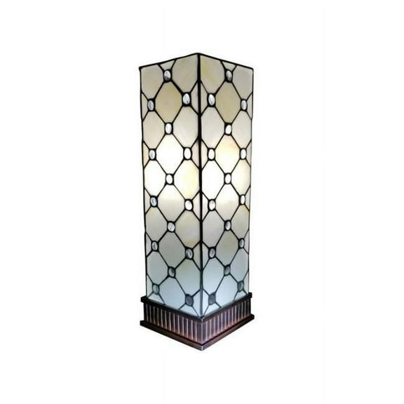 Tiffany Style Jeweled Accent Table Lamp - 18" Tall