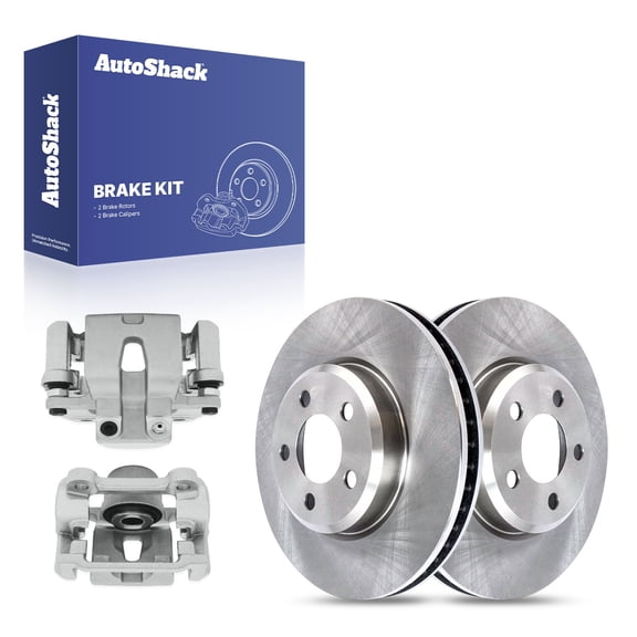 AutoShack Rear Vented Brake Rotors   Calipers 4-PC Brake Kit Replacement for 2006-2013 Dodge Charger 2014-2016 Chrysler 300 2006 Dodge Magnum 13.78" (350 mm)