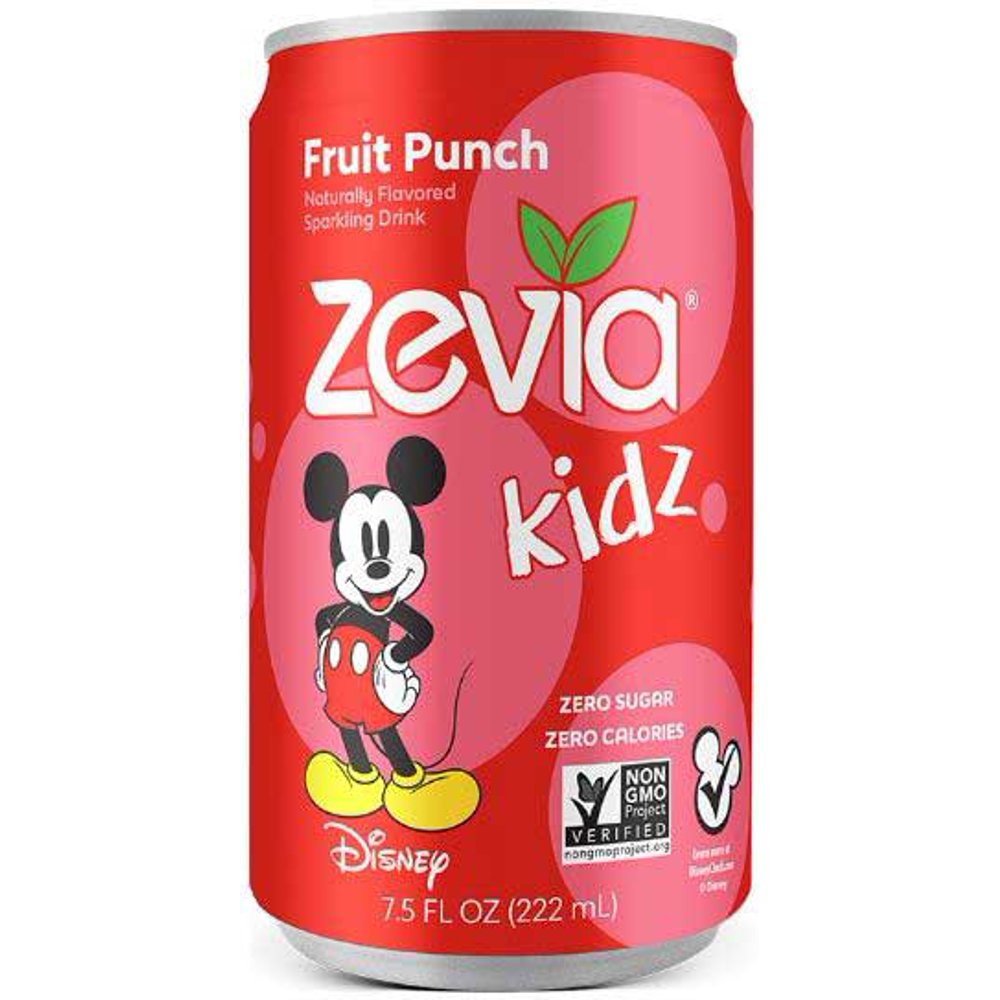 Zevia Kidz Fruit Punch Sparkling Drink, 7.5 Fluid Ounce 6 count per