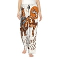 thumbnail image 1 of Balery Cowboy Riding Horse Pantalones de pijama para mujer, pijamas ultraligeros, pantalones de estar por casa-Large, 1 of 6