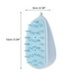 thumbnail image 3 of Unique Bargains 1 Pc Arc Massage Hair Brush for Head Massage 3.94"x2.36"x1.97" Blue, 3 of 6