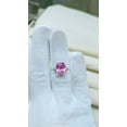 thumbnail image 3 of pink sapphire ring, oval cut pink sapphire ring, 925 sterling silver ring, pink sapphire engagement ring, lab grown pink sapphire ring, 3 of 3