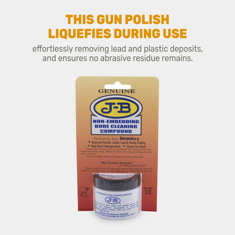 Brownells J-B Bore 2 oz. Jar Non-Embedding Gun Bore Cleaning