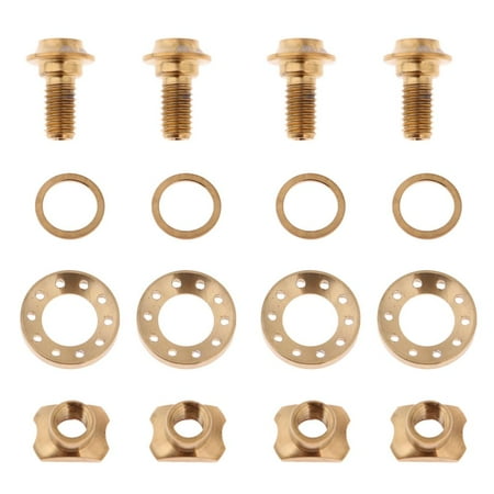 

1 Set/16pcs Titanium Alloy Nut Gasket Screw Nut Kit for Fixxing Brake Block