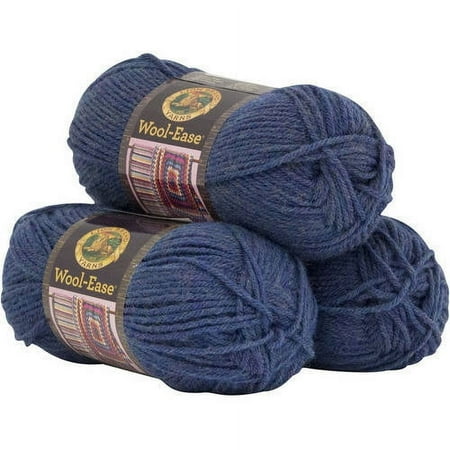 UPC: 0842093105916 | Lion Brand Yarn Wool-Ease Blue Mist Wool Blend Medium Acrylic  Wool Blue Yarn 3 Pack