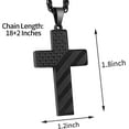 thumbnail image 5 of APSVO Black Cross Necklaces for Men Boys American Flag Pendant Chain Catholic Christian Religious Birthday Valentines Day Jewelry Gifts Teen Him Dad Boyfriend Husband Male Son Adults Kids Age Ideas, 5 of 7