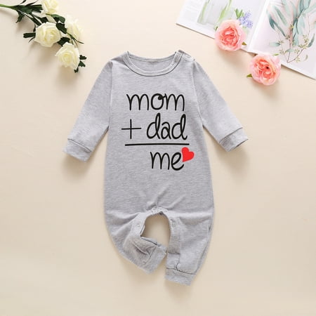 

Hunpta Boys&Girls Infant Sleeve Printing Letter Romper Jumpsuit Long Love Baby Girls Romper&Jumpsuit