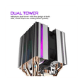 thumbnail image 3 of 2X Cpu Air Cooler 6 Heat Pipes Twin-Tower Heatsink with 90mm Rainbow LED Fans for 775/1150/1155/1156/1366, 3 of 5