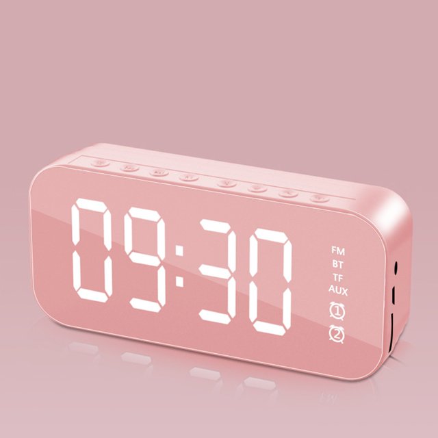 Reloj despertador Altavoz Bluetooth Columna portátil impermeable de alta potencia para PC Altavoces de computadora Caja de subwoofer Centro de música FM