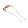 thumbnail image 2 of Agarre de horquilla de pelo de 2 puntas de aleación - Horquilla de pelo de de imitación vintage - Palillos de pelo chinos rojo Colcomx Broche de diamantes de imitación para mujer, 2 of 8