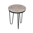 thumbnail image 2 of Progressive Furniture T832-69 Round End Table, Natural Reclaimed & Iron, 2 of 5