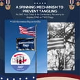 thumbnail image 6 of Yescom EZ GO 30ft Telescopic Flag Pole Kit Upgrade Rotating Lock for Outside Inground with 3x5' US Flag Ball Top Black, 6 of 9