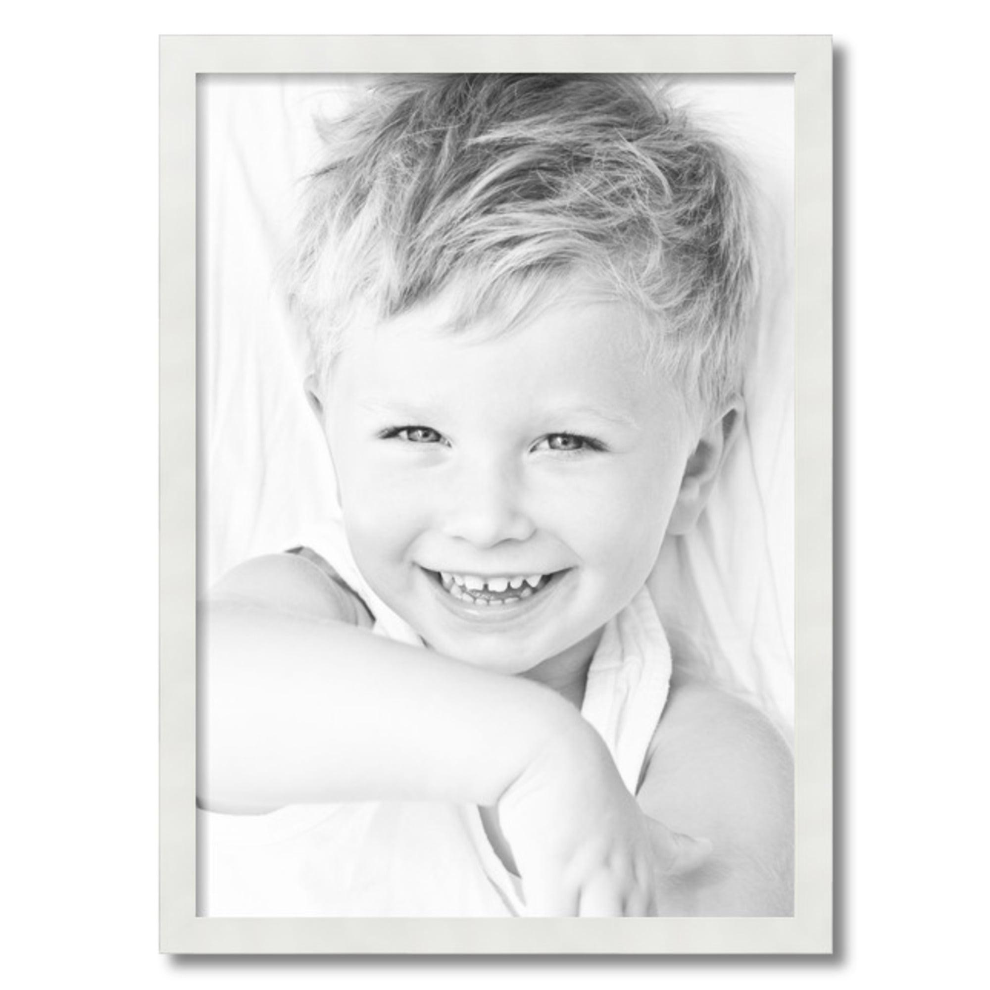 ArtToFrames 20" x 28" White Satin Picture Frame, 20x28 inch White MDF Poster Frame (WOM-5179), 1 Pack