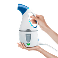 thumbnail image 4 of Conair Complete Steam Fabric Steamer, 1100W Compact for Travel, White/Blue,, 4 of 11