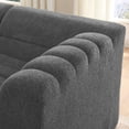 thumbnail image 6 of 106" L-Shaped Modular Sectional Sofa with Chaise for Living Room, Chenille Upholstered Boneless Couches with Wave-Shaped Armrest, No Pillows Included (Gray), 6 of 11