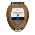 Mainstays Molded Wood Elongated Toilet Seat in Medium Oak Finish