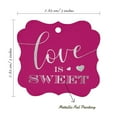 thumbnail image 7 of Inkdotpot Real Silver Foil Love Is Sweet Wedding Tags Favor Bracket Shape Hang Pack Of 50 Paper Tags, 7 of 7