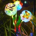 thumbnail image 5 of Solar Dandelion Garden Stake Lights, 3-Head Allium Flower with Color-Changing LEDs, Waterproof Solar-Powered for Yard Patio Lawn Garden Decor, 5 of 9