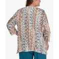 thumbnail image 5 of Alfred Dunner Womens Plus-Size  Vertical Animal Print Top With Necklace, 5 of 6
