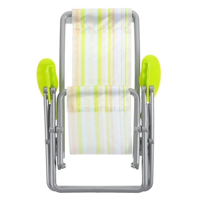 Miangastore Small Beach Chair Miniature Furniture Accessory Multi-Colored 1Pack 6.68X4.56X4.56in