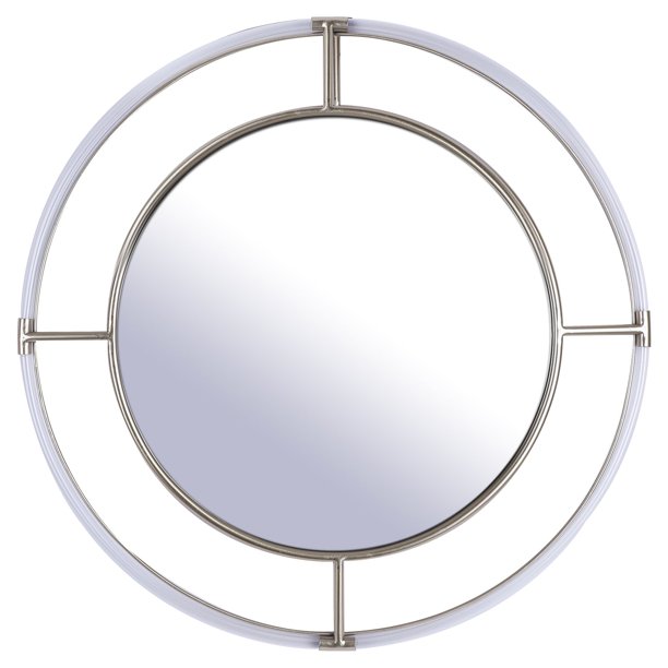 Mirrorize Canada Tubular Round Decorative Wall Mirror 28W x 28H in