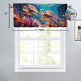 thumbnail image 4 of Sea Turtle Curtain Valance for Kitchen Nautical Ocean Undersea Animal Marine Life Plant Coral Seaweed Rod Pocket Valances for Bedroom Living Room Dining Room 54 by 18 in, 1 Panel, 4 of 6