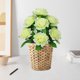 thumbnail image 4 of Ramo de flores artificiales de seda | Arreglo floral artificial para decoración del hogar | Rosas y follaje artificiales realistas | Centro de mesa para bodas y decoración de fiestas | 1 pieza, 4 of 6