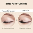 thumbnail image 2 of i-ENVY Half Lashes, Edge Fit False Eyelashes Natural Dramatic Look Wispy Cat Eye Clear Band Fluffy Volume Soft Strip Short Half Fake Eyelashes Light Weight Comfort Everyday Easy to Wear (NUDY FIT), 2 of 10