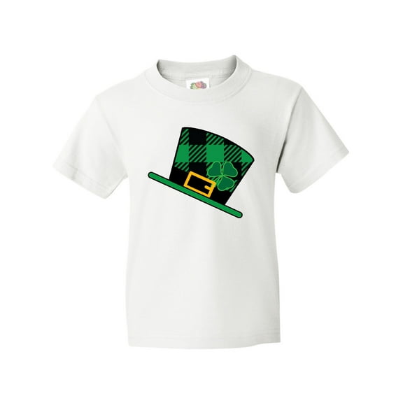 Inktastic St Patricks Day Irish Green Buffalo Plaid Youth T-Shirt