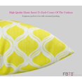 thumbnail image 6 of FBTS Prime 18x18 inch Square Yellow Geometric Outdoor Throw Pillows with Inserts, 2 Packs, 6 of 8