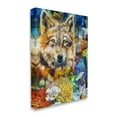 thumbnail image 4 of Stupell Industries Wolf with Abstract Florals Animals & Insects Painting Gallery Wrapped Canvas Art Print Wall Art, 30 x 40, 4 of 8