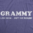thumbnail image 2 of Womens Grammy Like Mom But No Rules T Shirt Funny Grandmother Tee Womens Graphic Tees, 2 of 7