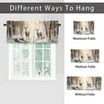 thumbnail image 6 of Deer Curtain Valances Winter Cabin Wild Animal Elk Snowy Tree Forest Privacy Window Valances for Living Room Kitchen 54 by 18 in, 1 Panel, 6 of 6