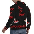 thumbnail image 6 of Rateoe Happy Halloween2 Pattern Mens Hoodie, Pullover Hooded Sweatshirt, Kangaroo Pocket Hoodie Ideal for Daily Wear, Travel and Home-3X-Large, 6 of 7